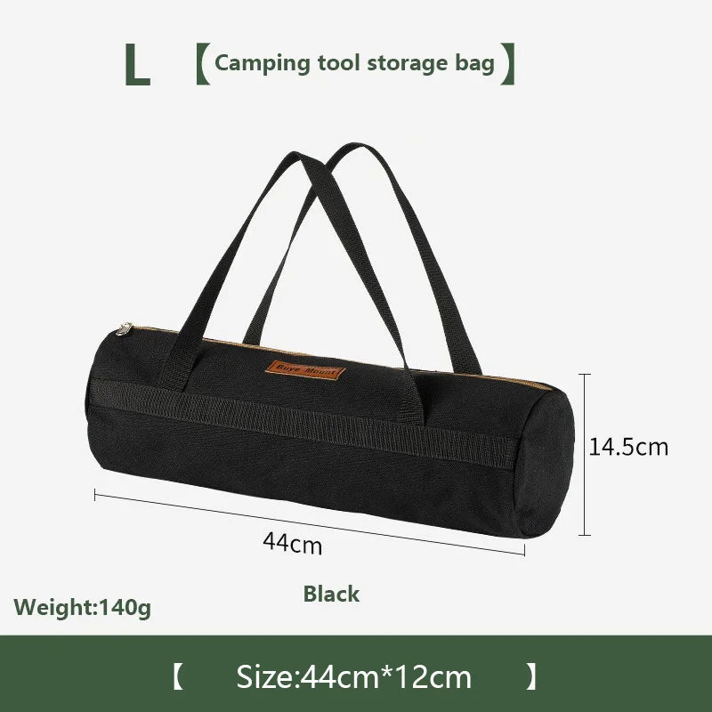 sac main khaki vert armée noir toile épaisse pratique robuste poignées amovibles campagne outils