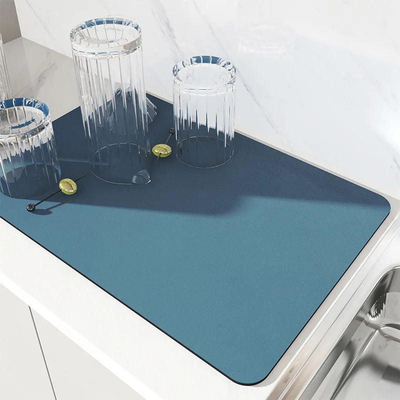 tapis table moderne gris marron bleu marine uni polyester respectueux environnement adhésif