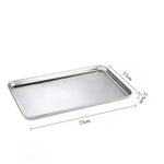 plateau rangement moderne acier inoxydable plat argenté lisse cuisine serveur