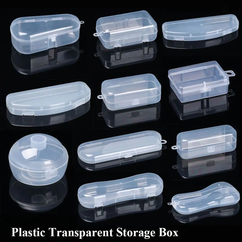 boîte rangement plastique transparente poignées bijoux petits objets divers accessoires