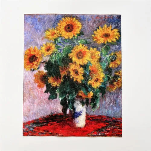 toile d'art impressionniste multicolore peinture l'huile décoration murale coton résistance abrasion 20x25cm