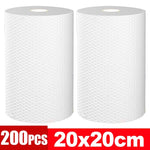 serviettes cuisine blanc microfibre non tissées respectueuses environnement utilitaires pratiques adhésives nettoyage ménager réutilisables