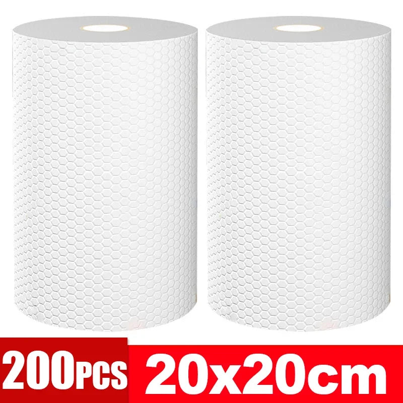 serviettes cuisine blanc microfibre non tissées respectueuses environnement utilitaires pratiques adhésives nettoyage ménager réutilisables
