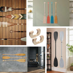 supports muraux bois pagaies réglables murale intérieur décoration naturelle rustic