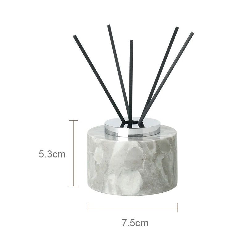 ensemble produits salle bain marbre gris marbré moderne élégant distributeur savon porte gobelets porte