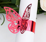 porte serviette papillon ajouré élégant doré rose bleu clair blanc pack 50 pièces transparents