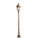 Lampadaire extérieur or noir vintage rétro éclairage public led ip65 aluminium moderne