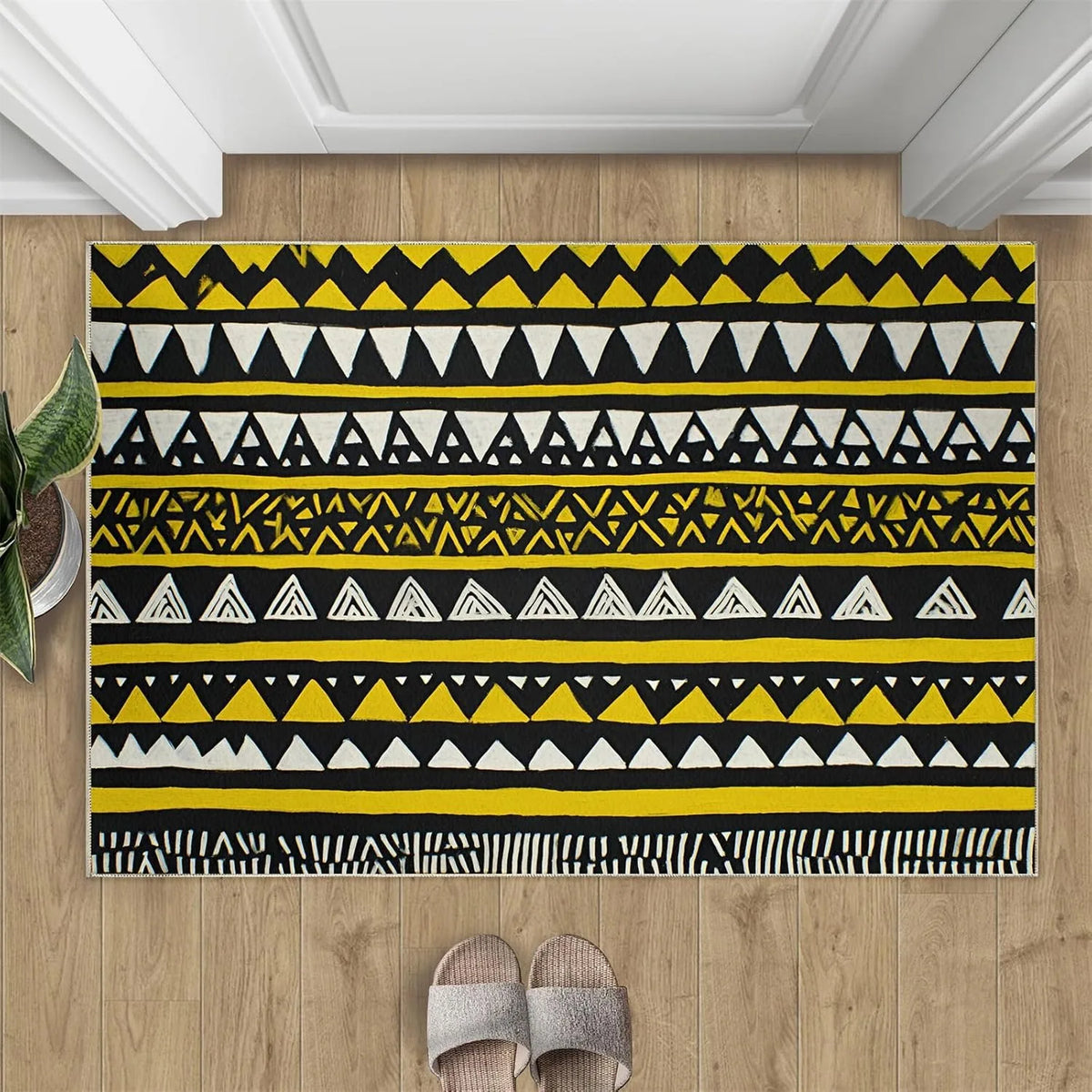 tapis géométrique multicolore moderne bohème antidérapant 30x50cm 40x60cm 50x80cm salon