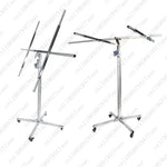 grille taille moderne argentée lisse opaquer roulettes support industriel inoxydable