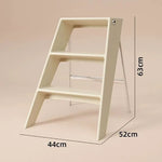 trois marches plastique transparent moderne minimaliste pieds métalliques porte ouverte poids 150kg