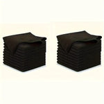 serviettes microfibres gris bleu vert rose violet rouge texture douce modernes utilitaires 25x25cm