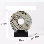 disques decoratifs marbre modernes blanc gris noir beige support metallique decoration maison