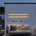 lampe murale moderne led noire ip65 55cm 100cm 120cm 145cm