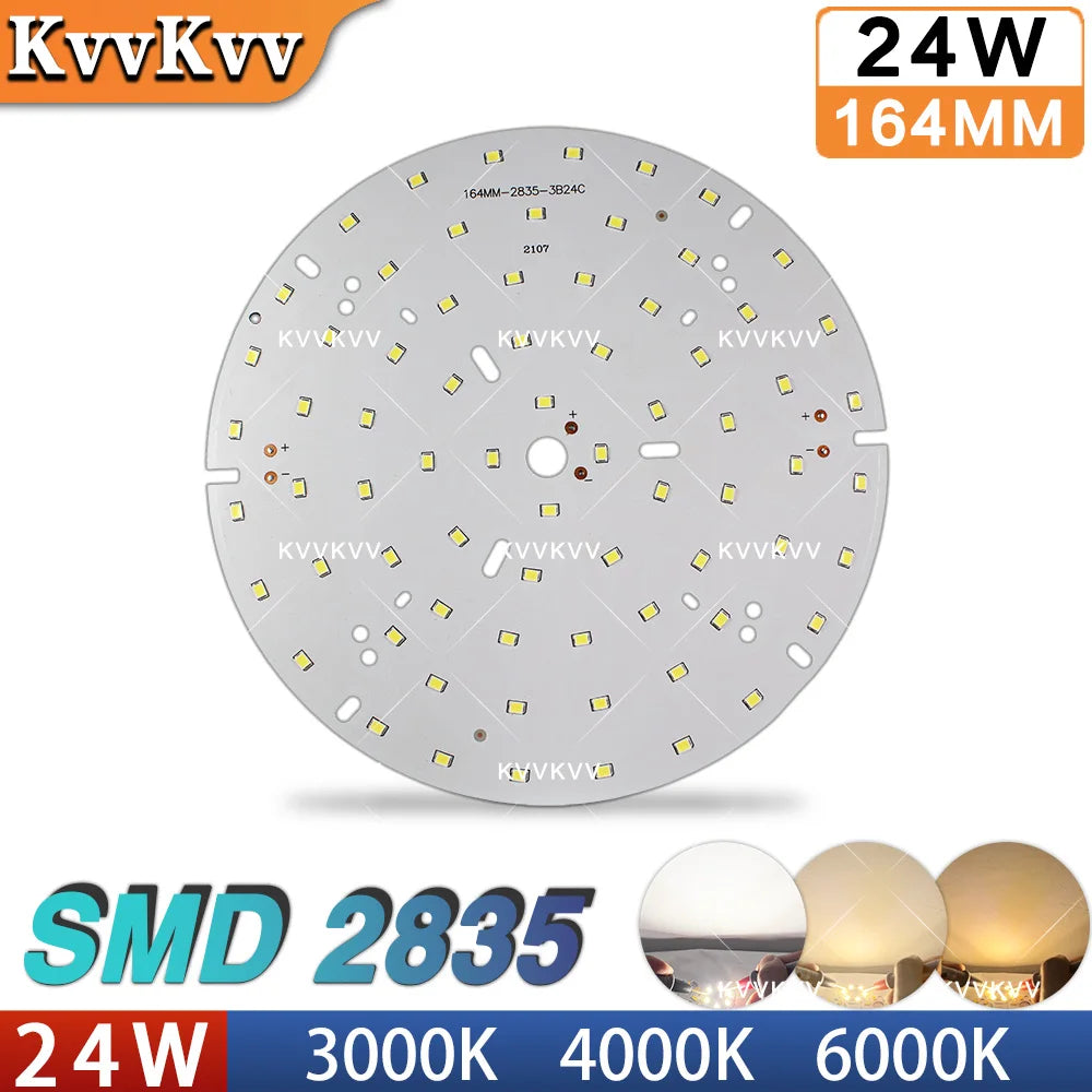 panneau led rond blanc 24w 164mm moderne plafonnier intérieur lumière douce puce smd 2835