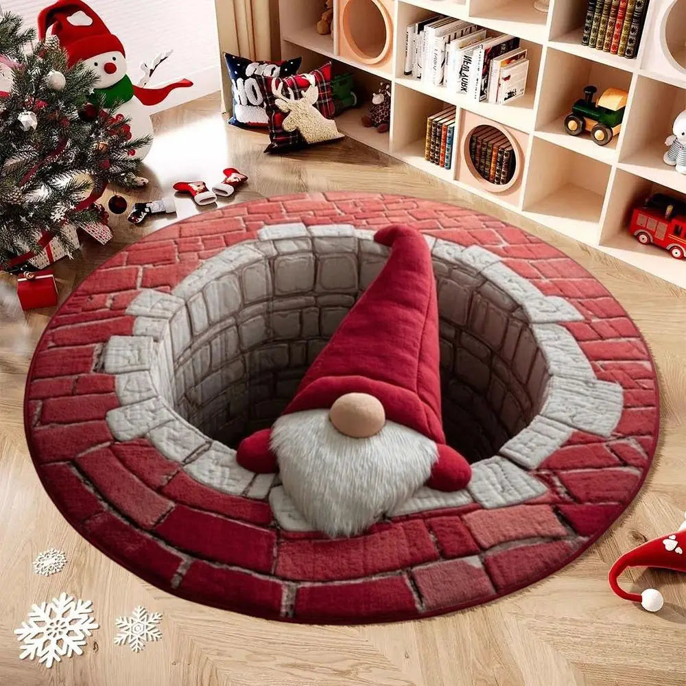 tapis rouge noël décoration père noël squelette motifs festifs maison chambre