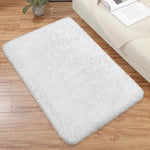 tapis rouge uni peluche moderne 50x80cm confortable antidérapant chambre salon vestibule