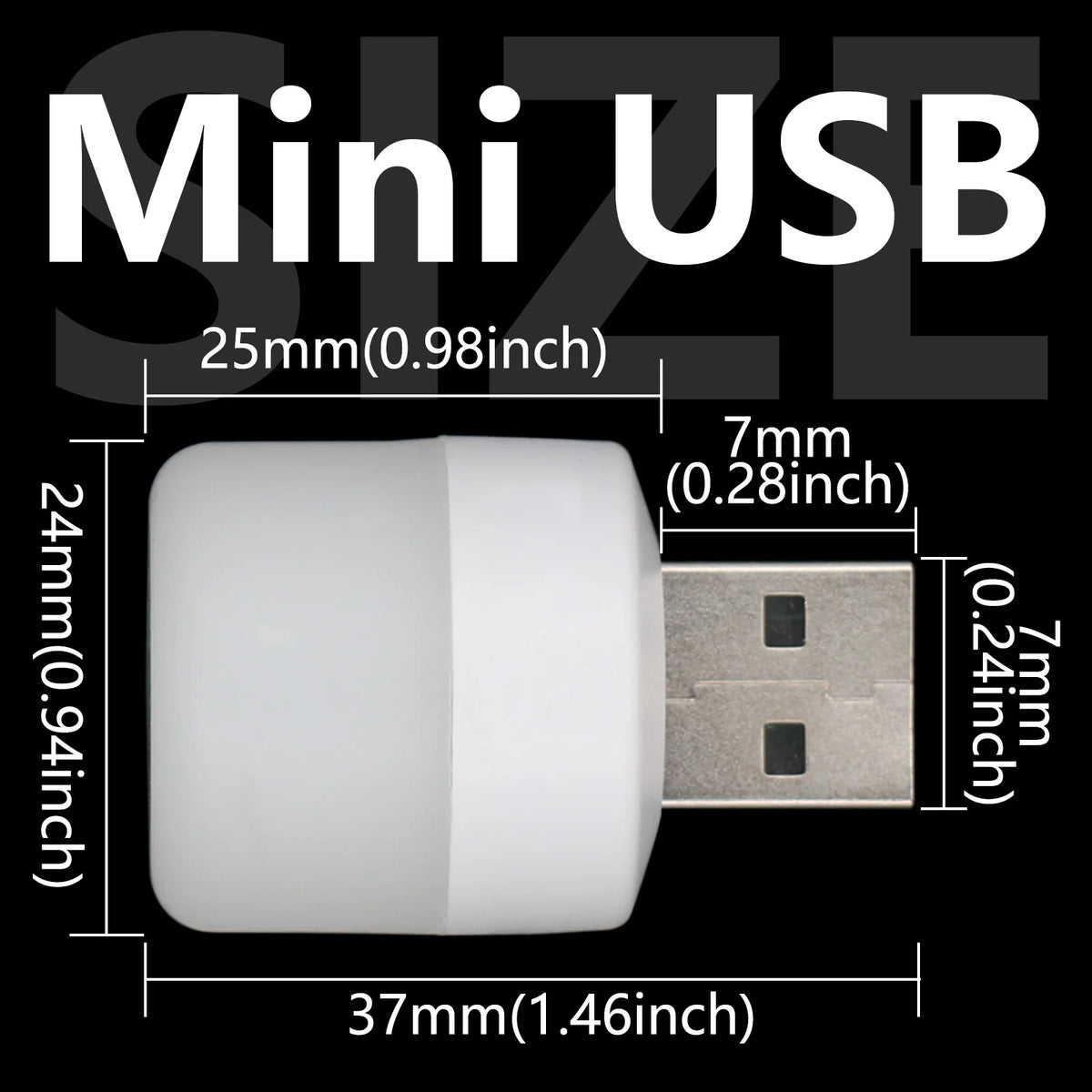 lampe nuit usb led blanc moderne compact 5v 1w veilleuse rond lisse toujours allumée