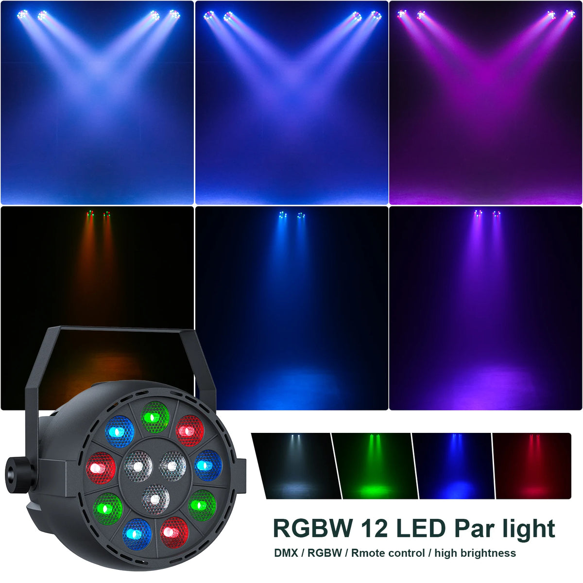 éclairage led scène dmx 60w noir moderne télécommande sac transport trépied disco