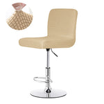chaise haute moderne tissu carreaux rose gris violet bleu marine beige noir pied rotatif