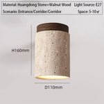 lampe moderne bois brun texture naturelle marbrée opaque fixations vis inclusées 20cm 25cm 30cm