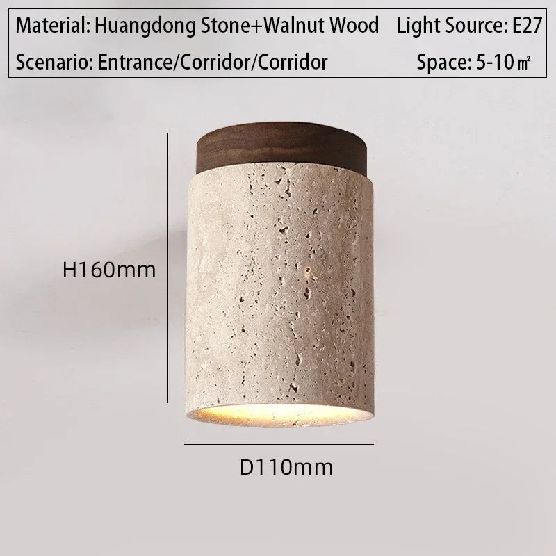 lampe moderne bois brun texture naturelle marbrée opaque fixations vis inclusées 20cm 25cm 30cm