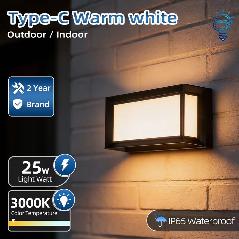 lampe murale led moderne ip65 étanche noir blanc 2492000lm 85265v
