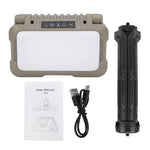 lampe camping pliable beige robuste clips modes éclairage pratique contrôlabile