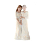 statue résine amitié sœurs blanc beige texture marbrée classique décoration intérieure
