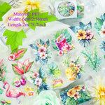 ruban adhésif décoratif motifs fleurs papillons animaux scrapbooking journal intime papeterie