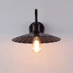 lampe murale extérieure vintage noir cuivre plissée industrielle E27 220V 110V 90260V