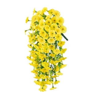 guirlande fleurs artificielles violettes roses jaunes oranges rouges feuilles vertes modernes decoration intérieure mariage