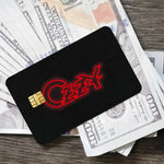 cartes crédit autocollantes ozzy osbourne logo waterproof résistantes graphique noir doré