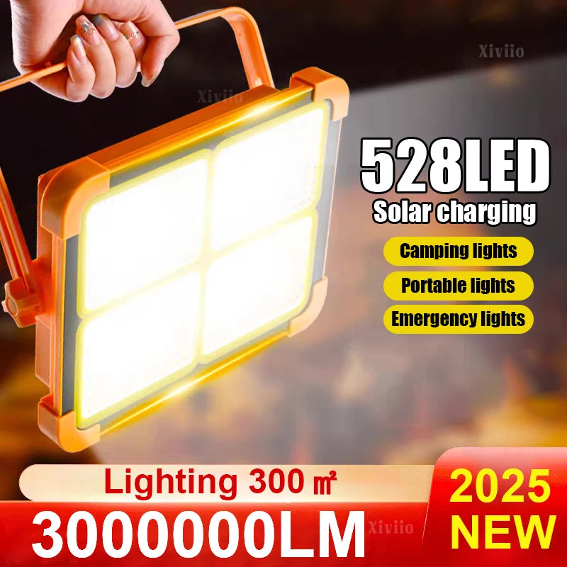 lampe led rechargeable portable camping projecteur orange blanc utilitaire