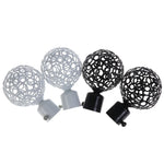 boules suspension modernes perforées blanc noir 22mm 28mm eyelets rideaux tringle accessoire