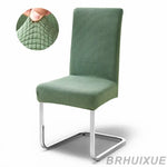 housse chaise jacquard gris moderne adhésif lavable amovible salle manger cuisine