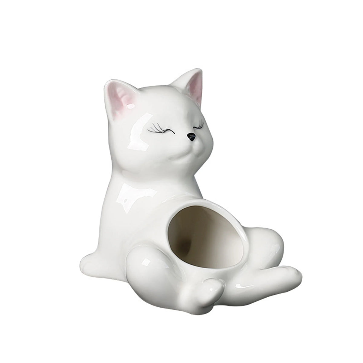 pots céramique porcelaine blanc cactus succulentes manga mignon zenintérieurextérieurvaseglacébrillant