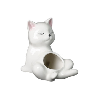 pots céramique porcelaine blanc cactus succulentes manga mignon zenintérieurextérieurvaseglacébrillant