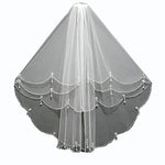 voile mariée blanc cristaux ornementé transparent classique élégant tulle acétate polyester accessoires mariage
