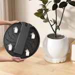 support plante rotatif blanc moderne tiroir drainage roues