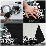 tapis bain antidérapant adhésif logo eagles noir vert moderne sportif