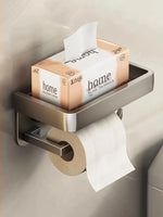 porte serviettes moderne argenté lisse mural vis papier toilette boîte serviettes support