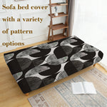 couverture canapé lit élastique géométrique noir gris moderne machine lavable 185 210cm