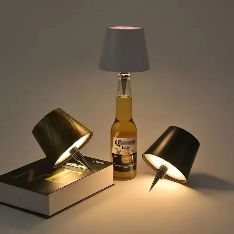 lampe rechargeable led transparente moderne adhésive noir blanc ambiance camping