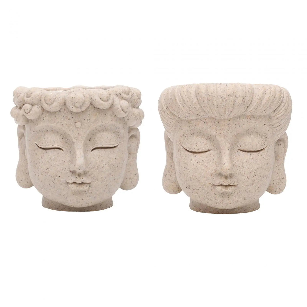 pot fleur résine tête bouddha moderne cache pot intérieur extérieur drainage ornement zen jardin
