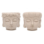 pot fleur résine tête bouddha moderne cache pot intérieur extérieur drainage ornement zen jardin