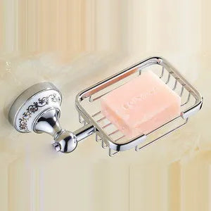 ensemble accessoires salle bain chrome mural porte serviette brosse wc porte gobelet