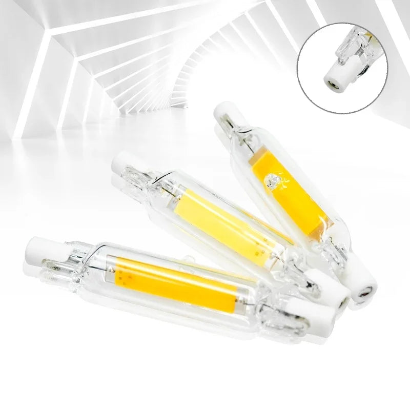 ampoule led r7s 118mm 50w projecteur puissant haute luminosité tube verre blanc chaud
