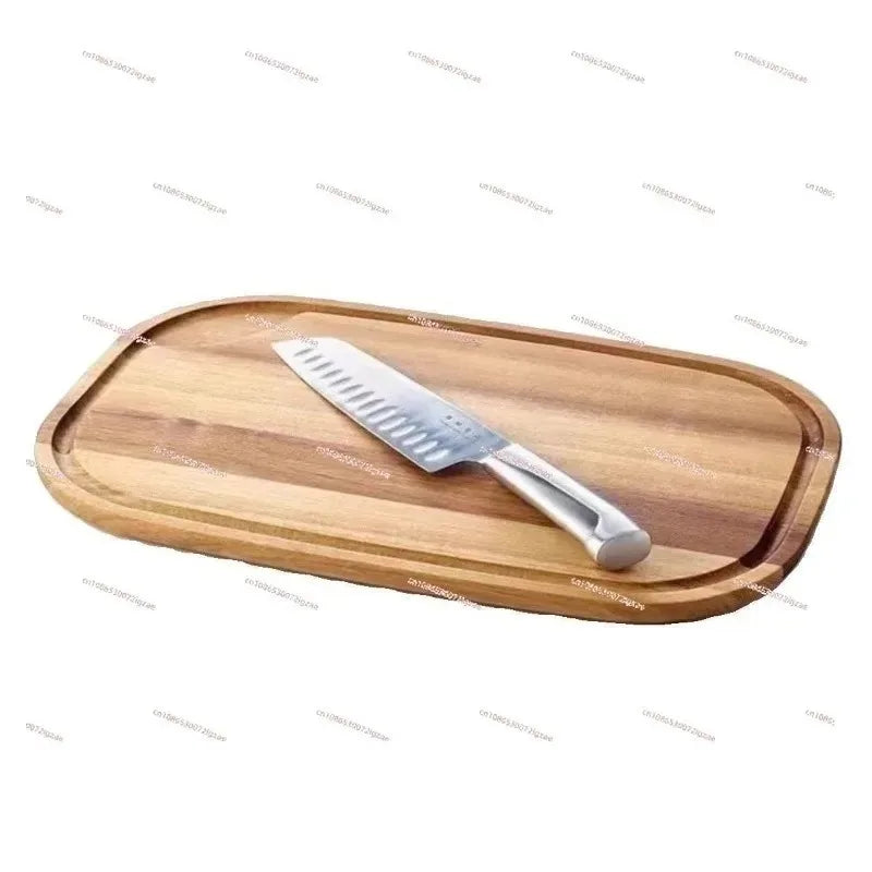 planches découpe métal round naturel brun clair foncé rayures grain classique rustique couteau