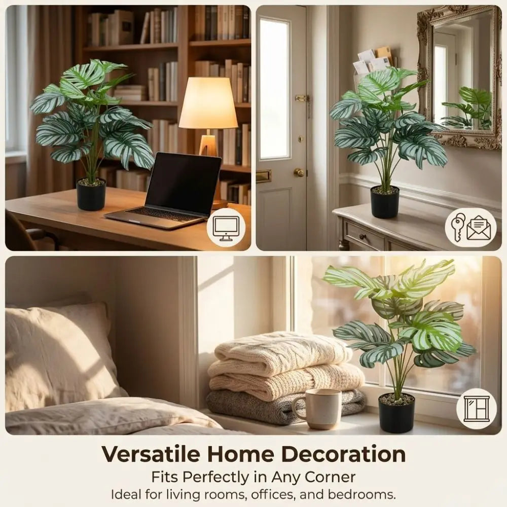 plantes artificielles feuilles vertes modernes décoration extérieure accrochée nervures naturelles réalismeextérieur exposition