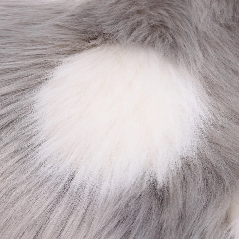 tapis fourrure paws noir blanc gris rose moderne lavable machine doux